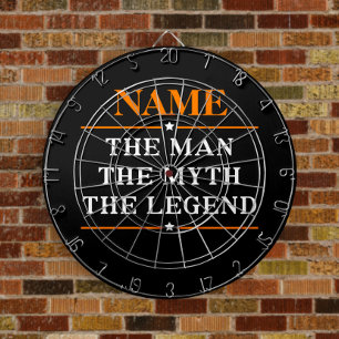 Personalisierter Name Der Mann Der Mythos Die Lege Dartscheibe