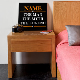 Personalisierter Name Der Mann Der Mythos Die Lege Leinwanddruck
