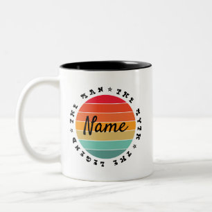 Personalisierter Name Der Mann Der Mythos Die Lege Zweifarbige Tasse