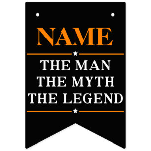 Personalisierter Name der Mann der Mythos die Wimpelkette
