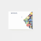 Personalisierter Name der Meeresfauna und -flora Post-it Klebezettel (Vorderseite)