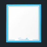 Personalisierter Name der minimalen Farbgrenze Notizblock<br><div class="desc">Einfaches und personalisiertes Notizblock-Design. Einfach zu bedienende Vorlage. Geben Sie einfach Ihren eigenen Namen ein,  um es zu Ihrem eigenen zu machen. Zwei Square Border Stil Design mit anderen Farben verfügbar. Ideal für Zollbüros,  Schulen oder Privatbücher.</div>