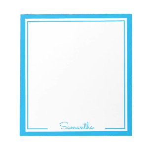 Personalisierter Name der minimalen Farbgrenze Notizblock