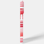 Personalisierter Name der modernen roten Streifen Case-Mate iPhone Hülle (Rückseite / Rechts)