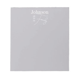 Personalisierter Name der modernen Skriptfamilie Notizblock