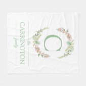 Personalisierter Name der Monogram-Familie Fleecedecke (Vorderseite (Horizontal))