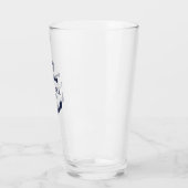 Personalisierter Name der Nautic Navy Blue Anchor Glas (Links)