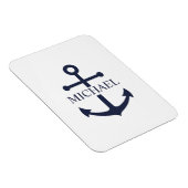 Personalisierter Name der Nautic Navy Blue Anchor Magnet (Rechte Seite)