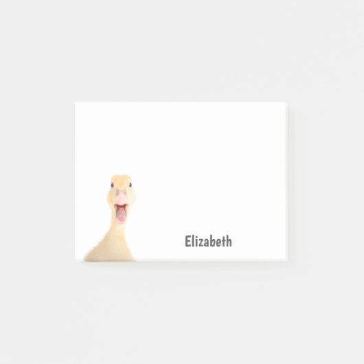 Personalisierter Name der niedlichen Ente Post-it Klebezettel (Vorderseite)