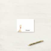Personalisierter Name der niedlichen Ente Post-it Klebezettel (Auf Schreibtisch)