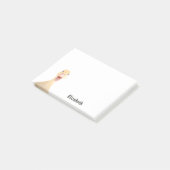 Personalisierter Name der niedlichen Ente Post-it Klebezettel (angewinkelt)