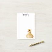 Personalisierter Name der niedlichen Ente Post-it Klebezettel (Auf Schreibtisch)