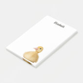 Personalisierter Name der niedlichen Ente Post-it Klebezettel (angewinkelt)