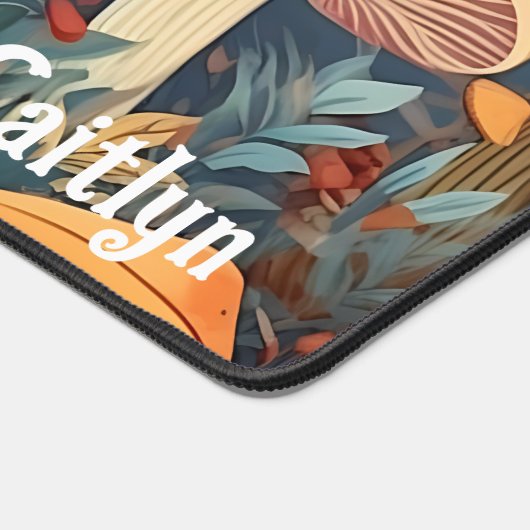 Personalisierter Name der Pilze aus den Wäldern Schreibtischunterlage (Ecke)