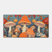 Personalisierter Name der Pilze aus den Wäldern Schreibtischunterlage (Vorderseite)
