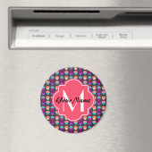 Personalisierter Name der Pink Cupcakes, Monogramm Magnet (In Situ (Geschirrspüler))