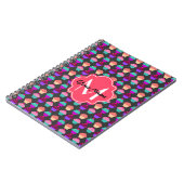 Personalisierter Name der Pink Cupcakes, Monogramm Notizblock (Linke Seite)