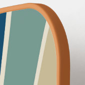 Personalisierter Name der Retro-Streifen Pickleball Schläger (Linke Seite)