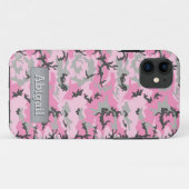 Personalisierter Name der rosa Camouflage Case-Mate iPhone Hülle (Rückseite (Horizontal))