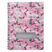Personalisierter Name der rosa Camouflage Notizblock (Vorderseite)