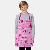 personalisierter Name der rosafarbenen Ladybugs Schürze (Getragen)