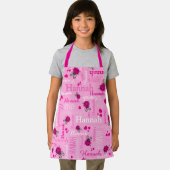 personalisierter Name der rosafarbenen Ladybugs Schürze (Insitu)