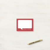 Personalisierter Name der Rot- und Weißgesprächsbl Post-it Klebezettel (Auf Schreibtisch)