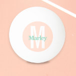 Personalisierter Name der roten, farbigen Monogram Tischtennisball<br><div class="desc">Pink Bold Monogram Name Personalisiert Pong Ball Pong Ball</div>
