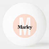 Personalisierter Name der roten, farbigen Monogram Tischtennisball (Vorderseite)