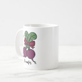 Personalisierter Name der Rübenwurzel Kaffeetasse (Vorderseite Links)