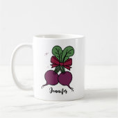 Personalisierter Name der Rübenwurzel Kaffeetasse (Links)