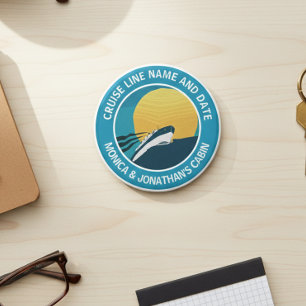 Personalisierter Name der Runde der Kabine Magnet