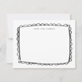 Personalisierter Name der schwarz gestrichenen Sca Mitteilungskarte (Vorderseite)