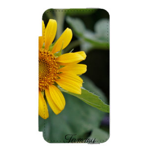 Personalisierter Name der Sonnenblume Incipio Watson™ iPhone 5 Geldbörsen Hülle