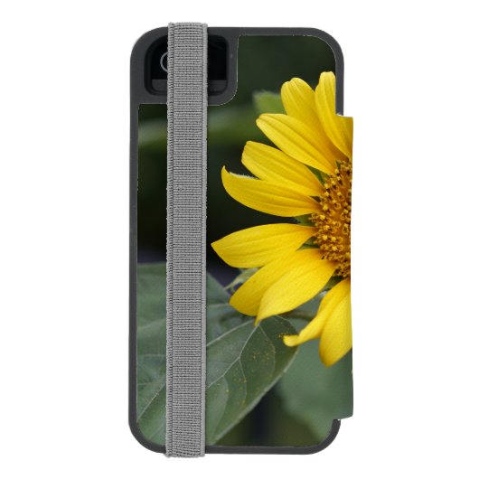Personalisierter Name der Sonnenblume Incipio iPhone Geldbeutel-Hülle (Folio Rückseite)