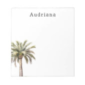Personalisierter Name der tropischen Palme Notizblock (Vorderseite)