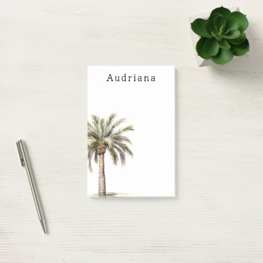 Personalisierter Name der tropischen Palme Post-it Klebezettel (Büro)
