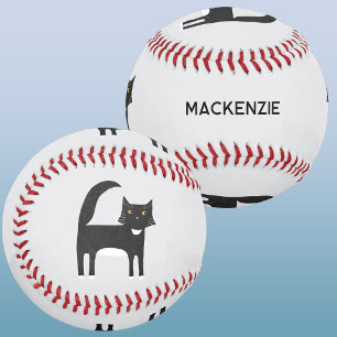 Personalisierter Name der Tuxedo-Katze Baseball