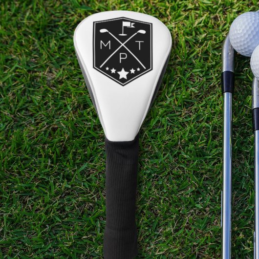 Personalisierter Name der Vintagen Monogramm Golf Headcover