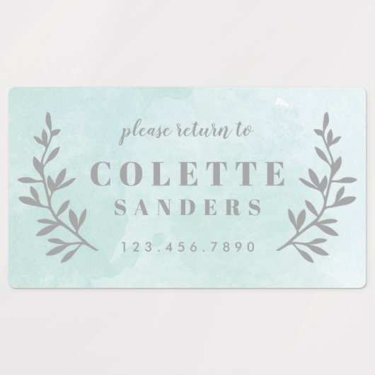 Personalisierter Name der Wasserfarbe Etiketten (Design 2)