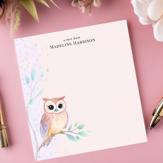 Personalisierter Name der Wasserfarben-Zweigstelle Notizblock