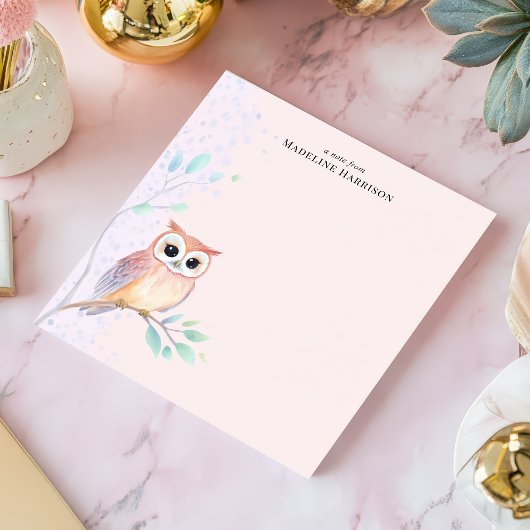 Personalisierter Name der Wasserfarben-Zweigstelle Notizblock