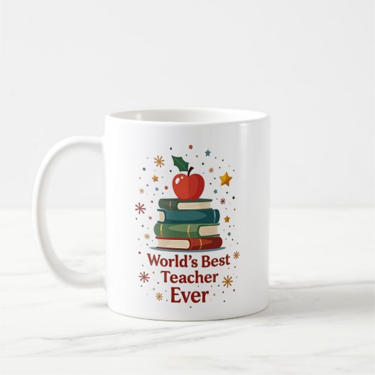 Personalisierter Name - der weltbeste Lehrer aller Kaffeetasse (Links)