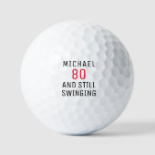 personalisierter Name des 80. Geburtstags Golfball (Vorderseite)