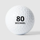 personalisierter Name des 80. Geburtstags Golfball (Vorderseite)