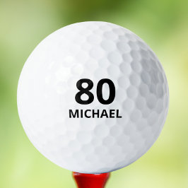personalisierter Name des 80. Geburtstags Golfball