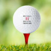 personalisierter Name des 80. Geburtstags Golfball