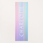 Personalisierter Name des abstrakten Pastellmuster Yogamatte (Vorderseite)