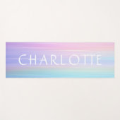 Personalisierter Name des abstrakten Pastellmuster Yogamatte (Vorderseite (Horizontal))