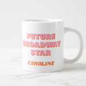 Personalisierter Name des Akteurs am Broadway insp Jumbo-Tasse (Rechts)